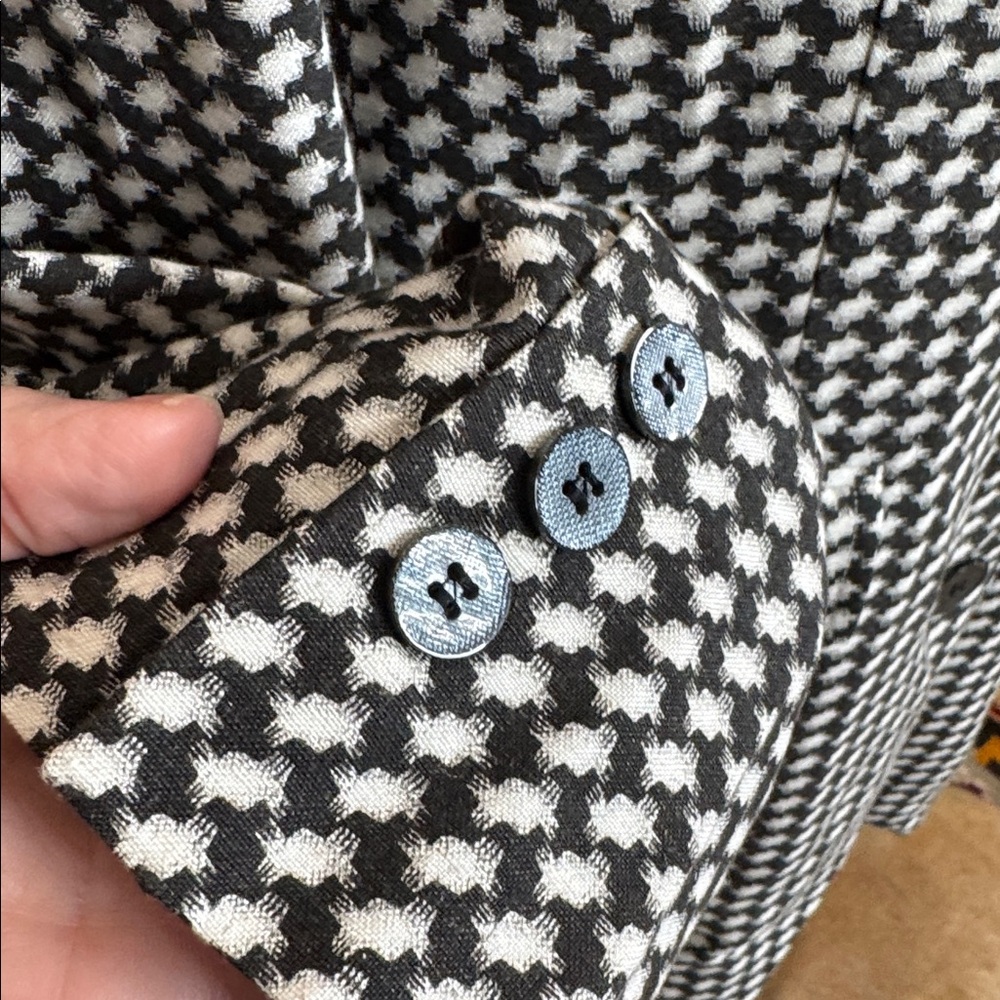 Vintage Marlene Black & White Houndstooth Blazer - Picture 5 of 6